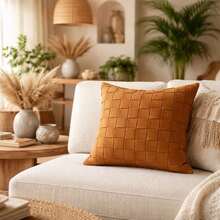 Macrame Cotton Ribbon Cushion Cover Boho Chic Rustic Trance Modern 45CM X 45CM - Camel - View 8