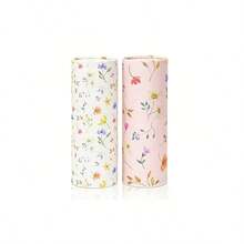 2pcs/4pcs Car Tissue Paper Holder, Each With 50 Sheets Of 3-Ply 7.1x7.1inch Floral Printed Paper Tissues - Portable Travel Tissue Box Fit For Cup Holder, Circular Car Tissue Dispenser - Pink - View 7