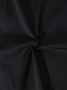 女款素色短款緊身褲 舒適夏季戶外黑色短褲風 - 黑色 - 查看 10