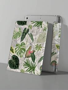 1个植物叶子图案平板电脑保护套，适用于iPad 7/8/9平板电脑，2022款Apple Air 5/4/3第九代10.2英寸三折平板电脑Pro 11英寸平板电脑iPad 11（A16 2025）支架第十代保护套 - 彩色 - 查看 4