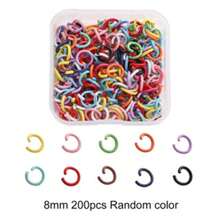 QIAO 200pcs Of Colored Spray-Painted Single Loop Connecting Rings In Sizes 8/10/12Mm, Suitable For Jewelry Making - Ideal For Crafts And Accessory Projects - Multicolor - View 7
