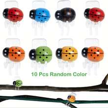 30pcs/20pcs/10pcs Ladybug Orchid Clips, Multi-Functional Clips For Climbing Plants, Orchids And Vines, Ladybug Plant Clips, Orchid Support Clips, Vine Clips, Plant Clips For Supporting Flowers, Orchids, Vines (Mixed Colors, 30pcs/10pcs) - Multicolor - View 9