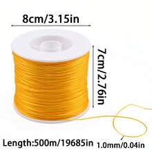 1 Roll Korean Colorful Flat Beading Thread, For Handmade DIY Jewelry Making - Flat Line - View 4