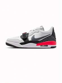 Nike Giày thể thao cổ thấp JORDAN AJ312 dành cho nam, giày thể thao phong cách retro, giày thường ngày và giày bóng rổ. - Đen và trắng/xám/đỏ - Xem 1