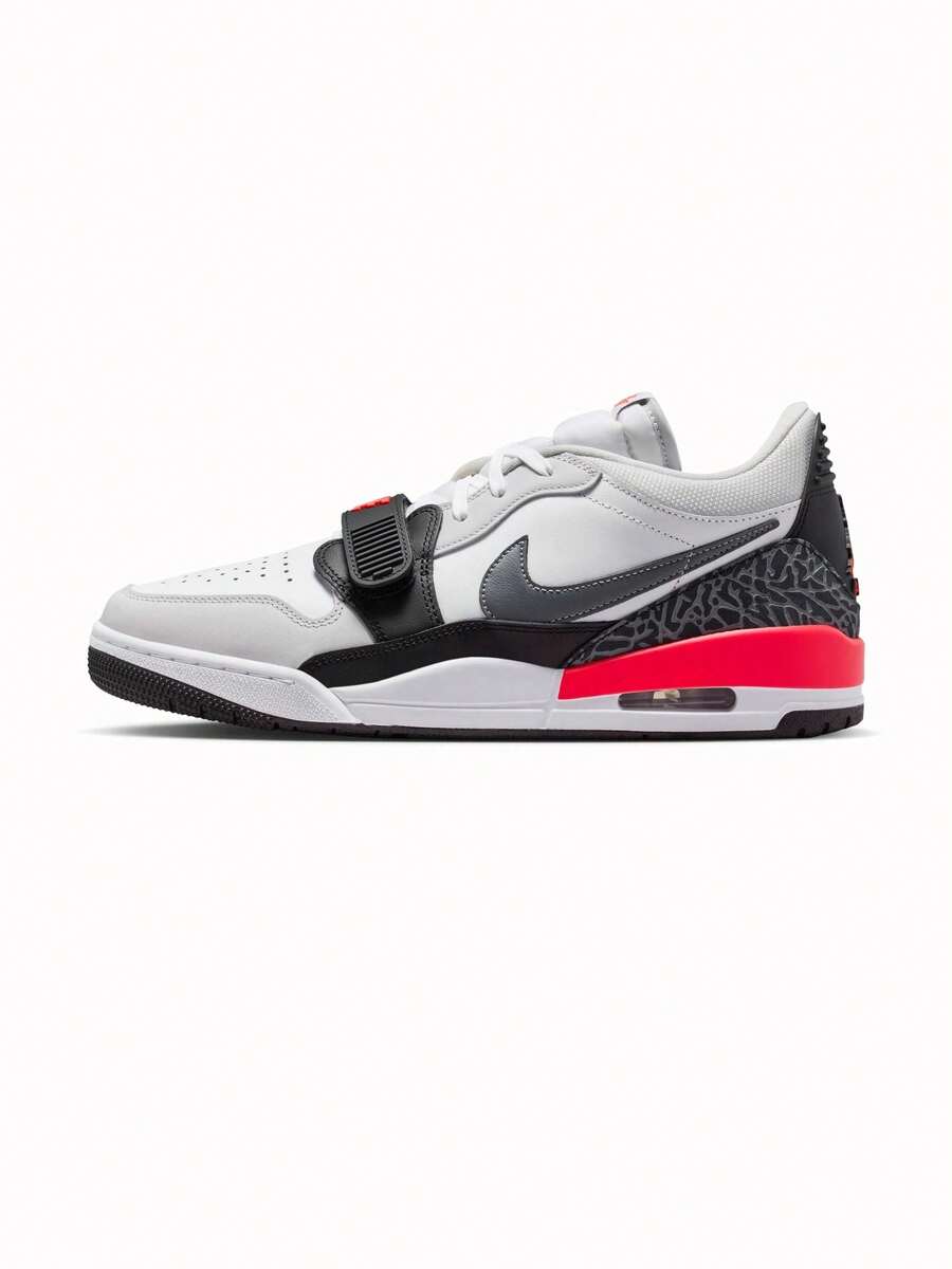 Nike Giày thể thao cổ thấp JORDAN AJ312 dành cho nam, giày thể thao phong cách retro, giày thường ngày và giày bóng rổ. - Đen và trắng/xám/đỏ - Xem 1