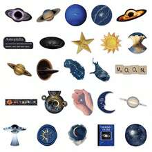 50pcs Space Themed Stickers For Scrapbooking, Diary, Planner, Card, Envelope, Luggage, Skateboard, Phone, Tablet, Toilet, Bathroom - Space - View 8