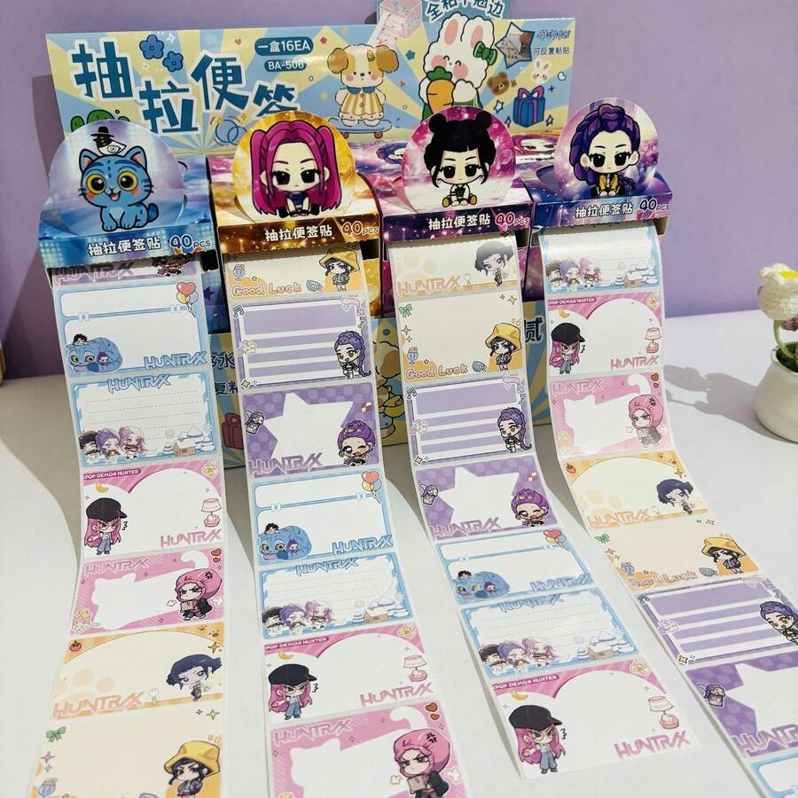 Hasbro Bộ 2 tờ giấy ghi chú dán rời in hình nhóm nhạc nữ K-POP, kiểu Q-Style, giấy ghi nhớ dành cho người hâm mộ, giấy viết có thể tháo rời không để lại cặn, thích hợp cho việc học tập, viết nhật ký và làm quà tặng hàng ngày. - Nhiều màu - Xem 1