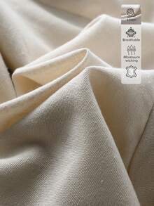 Set da 2 pezzi in lino, colore unito, elegante, casual, sexy, da ufficio, quotidiano, appuntamento, vacanza, estivo, leggero, traspirante, design, set estivo da donna, outfit estivi - Albicocca - Visualizzare 4