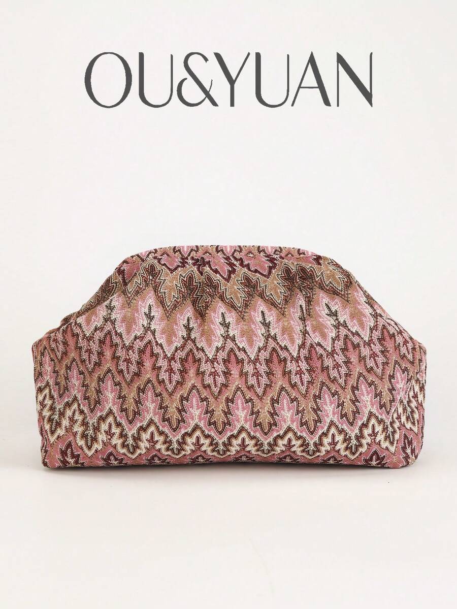 Sac à main rétro imprimé pour femmes OUYUAN, sac à main plissé bohème, sac à fermeture à pression raffiné et pratique de haute qualité, sac de plage et de vacances d'été. Convient pour un usage quotidien décontracté, les fêtes de vacances, les voyages, les banquets. C'est un cadeau exquis pour la famille, les amis et les partenaires.