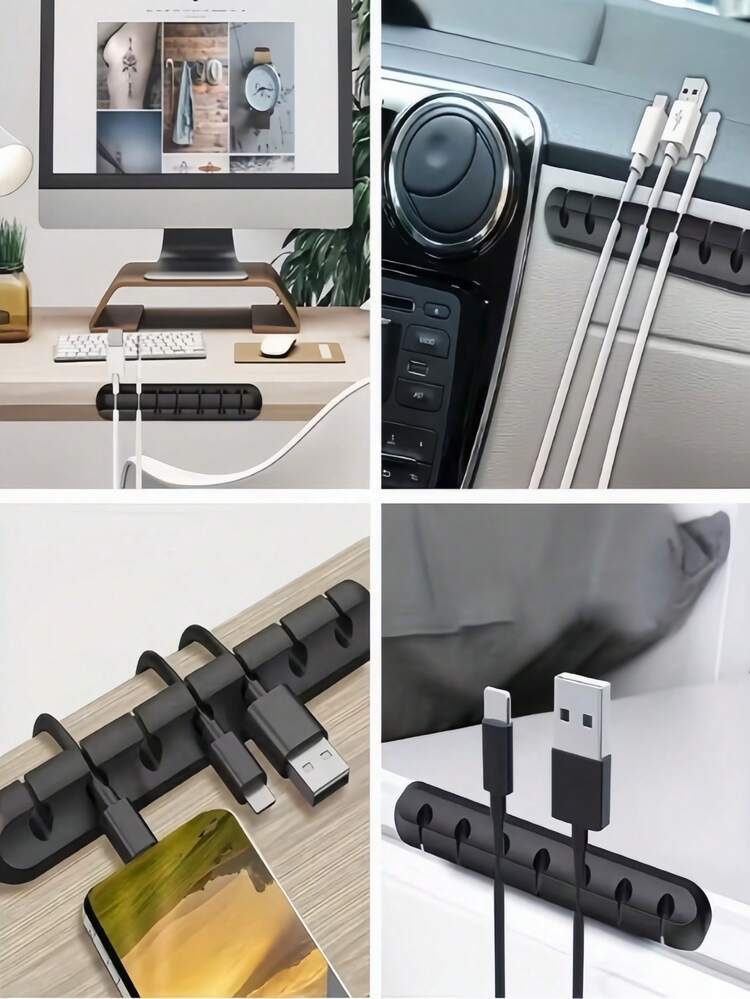 1 kẹp sắp xếp cáp, hệ thống quản lý cáp nhiều khe cho bàn làm việc văn phòng, thích hợp cho đồ dùng văn phòng, sắp xếp cáp dữ liệu, giá đỡ cáp chuột. - A - Xem 10