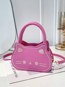 1pc This Cute And Sweet Cartoon Kitten Mini Handbag Is A Unique Design Suitable For Various Occasions. Versatile And Easy To Use, It'S Perfect For Outdoor Activities, Playtime, Commuting, And More, Making It A Perfect Gift For Teenagers. - Multicolor - View 7