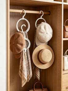 2pcs Hat Rack, Scarf Organizer Hooks, Wall-Mounted Cabinet Door Storage Rack, Over-The-Door Hanger, Hat Storage Accessories, Bedroom/Living Room/Dorm Supplies, Home Organization And Storage Items - MultiWarna - View 12