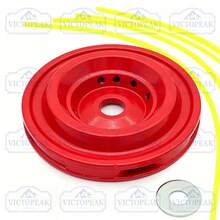 Đầu cắt cỏ 4 dây bằng nhôm màu đỏ đa năng dùng cho máy cắt cỏ chạy xăng. - Đầu cắt cỏ (đĩa nhôm màu đỏ) - Xem 4