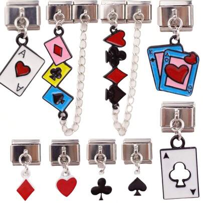 1/3 piezas Módulos de desmontaje y montaje de acero inoxidable estilo italiano, accesorios de pulsera italiana, adecuados para hacer joyas hechas a mano como pulseras de dije, collares, anillos, tobillos y otros accesorios, opción de moda para hombres y mujeres