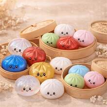 The Dumplings Are Soft And Squishy, And The 2026 New Deformable Bread-Shaped Stress-Relief Ball Helps To Relax The Body And Mind.It Is Very Suitable As A Gift For Halloween, Thanksgiving, Or Christmas, And Also Makes A Great Party Favor GGA3 - 一個軟綿綿大包子 - 查看 7