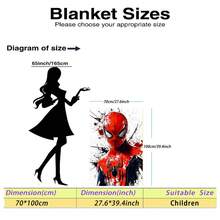 Marvel 这款蜘蛛侠主题法兰绒毯采用泼墨涂鸦艺术风格。醒目的红黑配色营造出强烈的视觉冲击力，蜘蛛侠的标志性颜色也清晰可见，便于识别。它兼具美观与舒适，触感柔软，适合用作沙发毯、午睡毯或床上用品装饰，尤其适合夏季使用。 - 彩色 - 查看 16