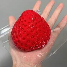 Extra Large Realistic Strawberry Squeeze Toy, Stress Relief Ball, Creative Anxiety Relief Gadget - Multicolor - View 12