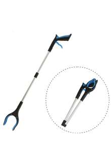 Recogedor de basura plegable y extensible multifuncional, con rotación de 360°, mango ergonómico, reduce el esfuerzo, herramienta recogedora de basura, alivia el dolor de espalda, elegantes suministros de jardinería, adecuado para la limpieza del jardín y la recolección de basura, suministros de jardinería con sombrero de paja, herramientas de jardinería, juego de soplador de hojas - A - Ver 8