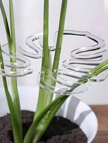 10/20入 有機玻璃葉形植物支撐夾，時尚透明植物支架，專為龜背竹及其他攀爬植物設計，有效固定並穩定植物莖部，保持葉片挺立，促進健康生長，極簡透明設計，適合室內外綠植與景觀布置，節日園藝裝飾必備 - 多款 - 查看 12