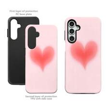 Funda para teléfono - Funda para teléfono 2 en 1 con diseño de corazón rosa, adecuada para Samsung Galaxy A57 A37 A25 A17 A16 A06 A56 A55 A54 A53 A52 A36 A35 A34 A32 A26 A23 A15 A14 A13 5G A71, resistente a impactos, duradera, a prueba de arañazos, resistente a caídas, adecuada para varios modelos de  17, 16, 15, 14, 13, 12, 11, Plus, Air, Pro, Max, Galaxy S21, S22, S23, S24, S25, S26 FE, Edge, Pus, Ultra. - Color mixto 1 - Ver 6
