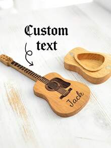 1 Set Guitar Lover's Gift - Personalized Engraved Guitar Pick, Ideal For Anniversary, Father's Day, Brother, Boyfriend, Friend - Multicolor - View 2