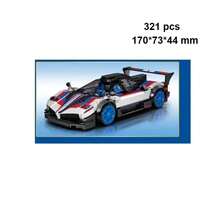 Coche técnico ciudad velocidad coche de carreras bloques de construcción coche deportivo garaje Carro Rennau Voiture MOC vehículo creativo juguetes - 714022 sin caja - Ver 19