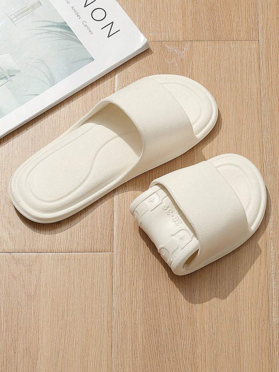 Foldable Portable Slippers, High Quality EVA Material, Reusable For Travel, Hotel, Shower, Home, Unisex Size 36-45, White & Black