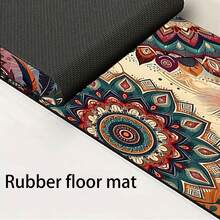 1pc Bohemian Pattern Printed Faucet Mat, Durable Polyester, Quick Drying, Easy To Clean, Suitable For Kitchen And Bathroom, Easy To Install, Daily Decor, Gift, Bathroom Mat, Durable Faucet Mat, Faucet Accessory - Multicolor - View 11