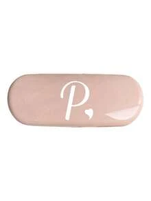 Solid Color Glasses Case Minimalist New Design Portable Waterproof Dustproof Small Plastic Material (Small, Plastic Material) Initial Glasses Case Hard Shell - PU Leather Artistic Letter And Heart Pattern Printed Glasses Case - Multicolor - View 24