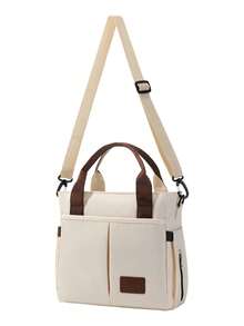 Bolsa de ombro multifuncional e moderna para fraldas, em tecido Oxford resistente à água, ideal para uso externo. - 2691 Bolsa para Mamãe - Ver 8