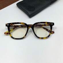 Monturas de gafas de acetato estilo Croix, monturas ópticas de marco completo a para hombres y mujeres, adecuadas para lentes graduados. - Plata transparente - Ver 2