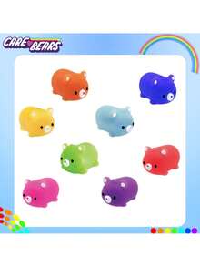 1个官方授权的Care Bears PVC盲盒玩具 3D收藏人偶 迷你可爱动漫手办 家居桌面装饰 减压解压玩具 随机惊喜套装 Care Bears粉丝的理想收藏礼物 - 多色1 - 查看 10