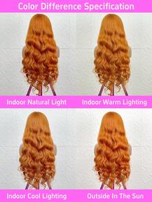 Tóc giả ren phía trước 613, tóc người Brazil, kiểu sóng thân, 13x4, màu vàng bạch kim, tóc pha trộn, đã tỉa sẵn, mật độ 200%, tóc giả ren phía trước HD 613, ren trong suốt có tóc con, dài 26 inch, sợi tổng hợp chịu nhiệt dành cho nữ. - S350 - Xem 9