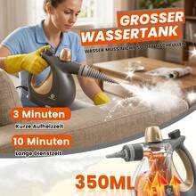 SUPERLEX Handheld Steam Cleaner, Power 1050W, Fast Heating, Equipped With 9 Accessories, With Lock And Protective Cover, Portable Steam Cleaner, Suitable For Carpets, Cars, Floors, Windows And Sofas - EU F Type Plug(220-240V) - View 10