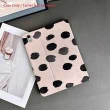 1PC Pink With Black Brushstroke Dots Print Tablet Case With Pen Holder,Compatible With IPad 10.9/10.2/ Air 5th Gen/Pro11/10th/9.7/Air 2/ (7th Gen)/ (8th Gen)/ Air 4/5/ Pro 11/ 10th Generation 10.9-Inch 2022 Smart Case/ Air 13(M3 2025)/ Air 11(M3 2025)/ Air 11(M3 2025)/ 11(A16 2025),Compatible With Oppo Pad,Compatible With Huawei Matepad,Compatible With Vivo Pad,Compatible With Honor Pad,Compatible With Lenovo Xiaoxin Pad - Multicolor - View 7