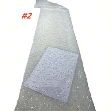 2024年尼日利亚法式串珠亮片蕾丝面料，奢华非洲亮片蕾丝，适合缝制女士派对礼服 - 彩色 - 查看 56