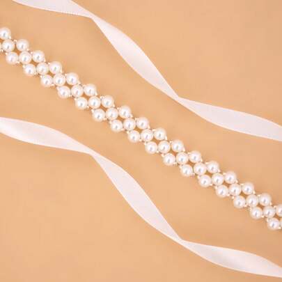 1件新娘婚礼珍珠腰带，欧美跨境