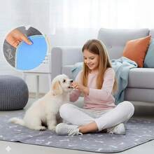 Tấm lót cho thú cưng có thể giặt, kích thước 40*60cm, chống rò rỉ, tái sử dụng được, dành cho chó, mèo, chuột lang. - Xám - Xem 5