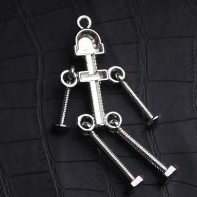1pc Alloy Screw Men's Keychain, Assembled Keychain, Keyring Decoration, Men's And Women's Backpack Car Keychain Decoration