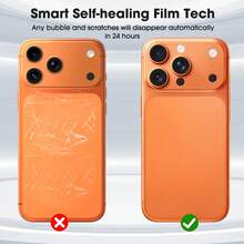 Miếng dán bảo vệ ống kính màu trơn siêu mỏng, mặt lưng PC mờ, tương thích với iPhone 16 Pro/15 Pro Max/14 Pro, màu xanh đậm, quà tặng Ngày của Mẹ. - xanh đậm - Xem 7