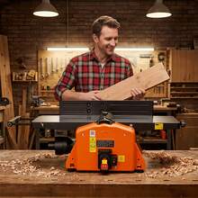 Spiral Benchtop Jointer, 8 Inch, 2 HP 8500 RPM Bench Top Wood Jointer, With 18-Blade Spiral Cutterhead, Extendable Cast Aluminum Table, Up To 1/8 In Depth, Adjustable Fence, For Woodworking DIY - 8 Inches, Spiral Blade - View 1
