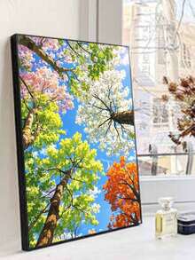40x50cm/16x20in 四季彩色樹 DIY 數位油畫手工藝品 家居裝飾 成人節日禮物 - 40*50厘米 - 查看 1