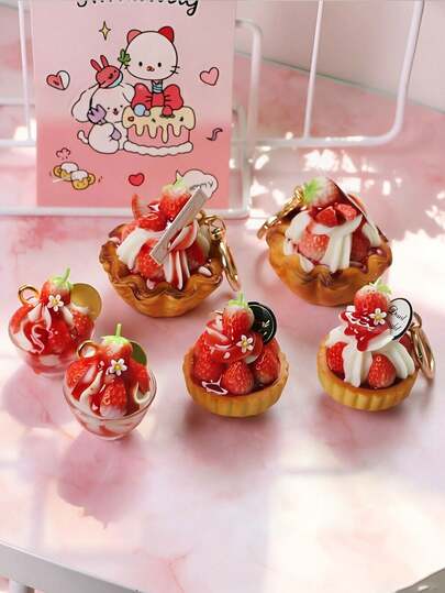 1pc Creative Food Series Personalized Backpack Charm, Cute Girl Accessory, Realistic Food Pendant