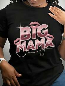 Unisex Size. Women's Plus Size Summer Cotton T-Shirt. 1PC Women's Casual Butterfly Graphic Round Neck Short Sleeve T-Shirt Knitted Fabric Regular Length Top Slight Stretch T-Shirts Sweat-Absorbent Material, Soft And Skin-Friendly. - 黑色 7 - 查看 6