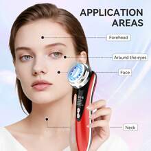 Professional Facial Massager - Anti-Aging & Skin-Firming Device. Features 4 Modes, 3 Intensity Levels, And USB-Rechargeable Ionic Infusion Technology. Utilizes Thermal Therapy To Lift And Contour, Effectively Diminishing Wrinkles And Dark Circles. - Multicolor - View 9