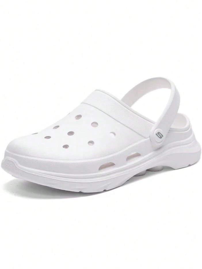 Skechers Dép xăng đan thể thao nữ kiểu dáng kẹo cao su mây | Đệm siêu nhẹ, thoáng khí MAX CUSHION - trắng - Xem 1