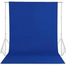 Telo di sfondo fotografico blu, grande sfondo fotografico blu a chiave cromatica adatto per feste, ritratti in studio fotografico, riprese video, tenda in poliestere ad alta densità (esclusi supporto e clip) - Visualizzare 1