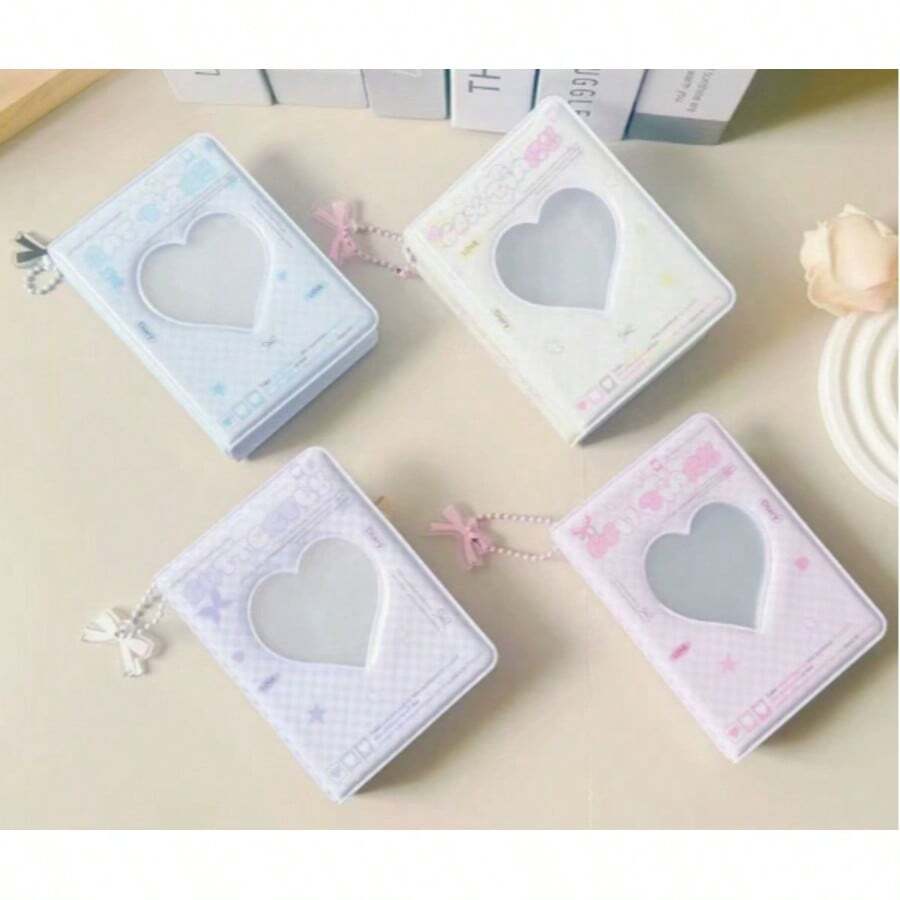 Nuevo estilo Ins Lindo Titular de tarjeta PVC de 3 pulgadas, Estuche para tarjeta de fan de ídolo, Almacenamiento de tarjeta de identificación para niños - Multicolor - Ver 1