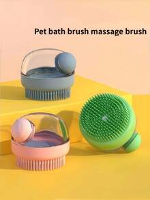 1 chiếc bàn chải tắm thú cưng 2 trong 1 tích hợp bình đựng dầu gội, bàn chải mềm mại massage giúp làm sạch lông cho chó và mèo. - Nhiều màu - Xem 6