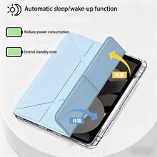 Tương thích với ốp bảo vệ máy tính bảng MatePad 11.5S, có khe cắm bút, mặt lưng acrylic trong suốt cao cấp, có thể tùy chỉnh, chức năng ngủ/thức thông minh, chân đế gập đa năng hình chữ Y, tương thích với ốp bảo vệ máy tính bảng MatePad 11.5/MatePad SE 11 inch, ốp MatePad, ốp bảo vệ máy tính bảng Pad 2 11"/ Pad SE 11 inch, ốp A16, tương thích với ốp bảo vệ máy tính bảng iPad thế hệ thứ 11, tương thích với ốp bảo vệ iPad Air thế hệ thứ 11, tương thích với ốp bảo vệ máy tính bảng iPad thế hệ thứ 9 10.2", thế hệ thứ 8 10.2", thế hệ thứ 10. - Trắng Băng Xanh - Xem 3